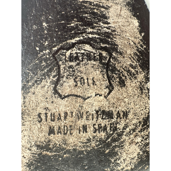 Stuart Weitzman Pumps 8N Black Textured Leather Pointed Toe Slim Heels Elegant - Picture 8 of 11